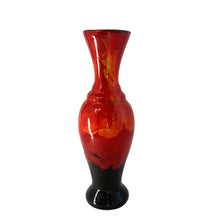 Load image into Gallery viewer, Vintage Orange Red Drip Glaze Art Pottery BudVase, Canada
