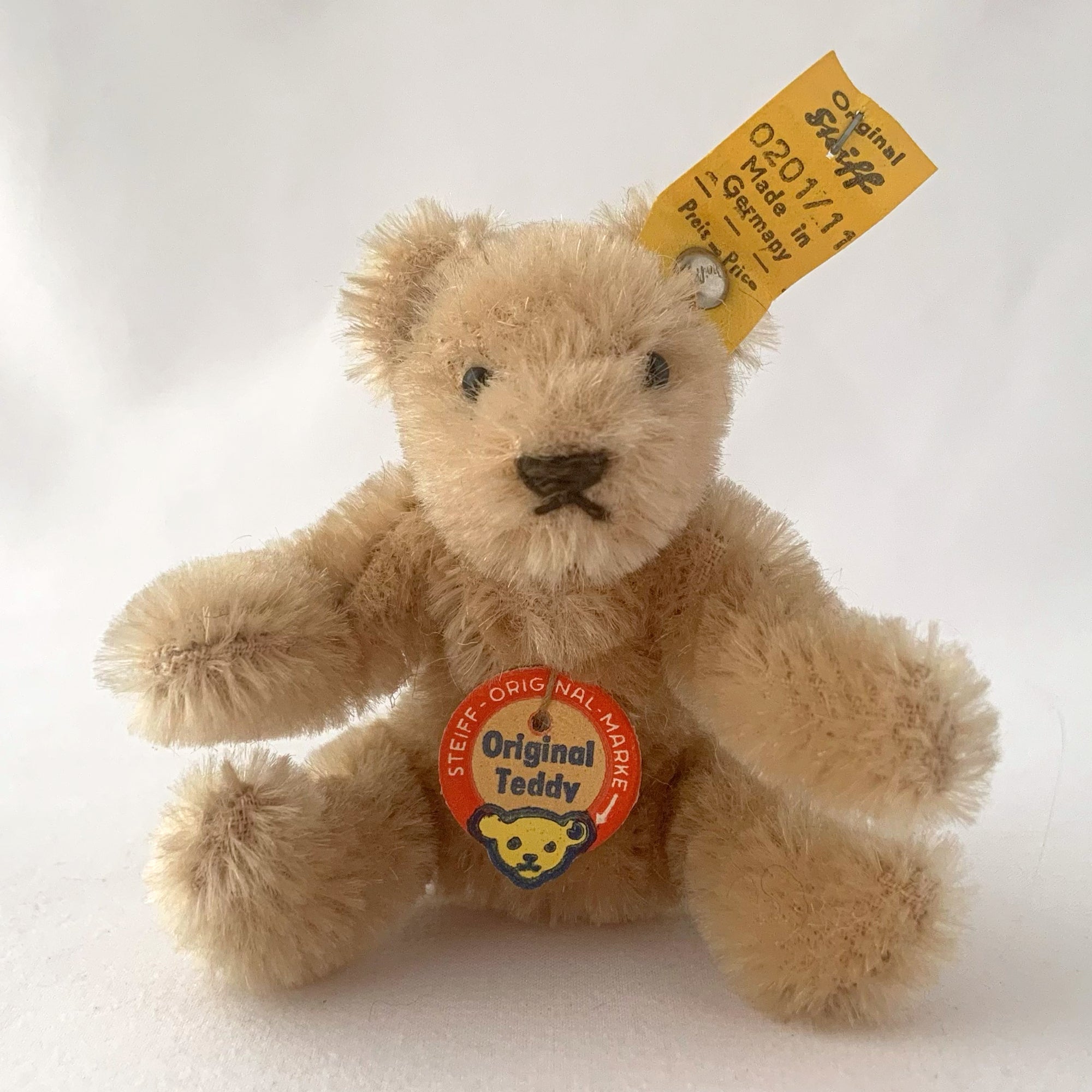 Vintage Original Teddy Mini Beige Mohair Bear 0201 11 Steiff Germany Jack s Daughter of All Trades