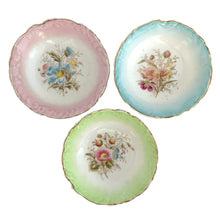 Load image into Gallery viewer, Vintage Pastel and Floral Berry Bowls, Farmhouse Shabby Chic Cottagecore Style, Unmarked
