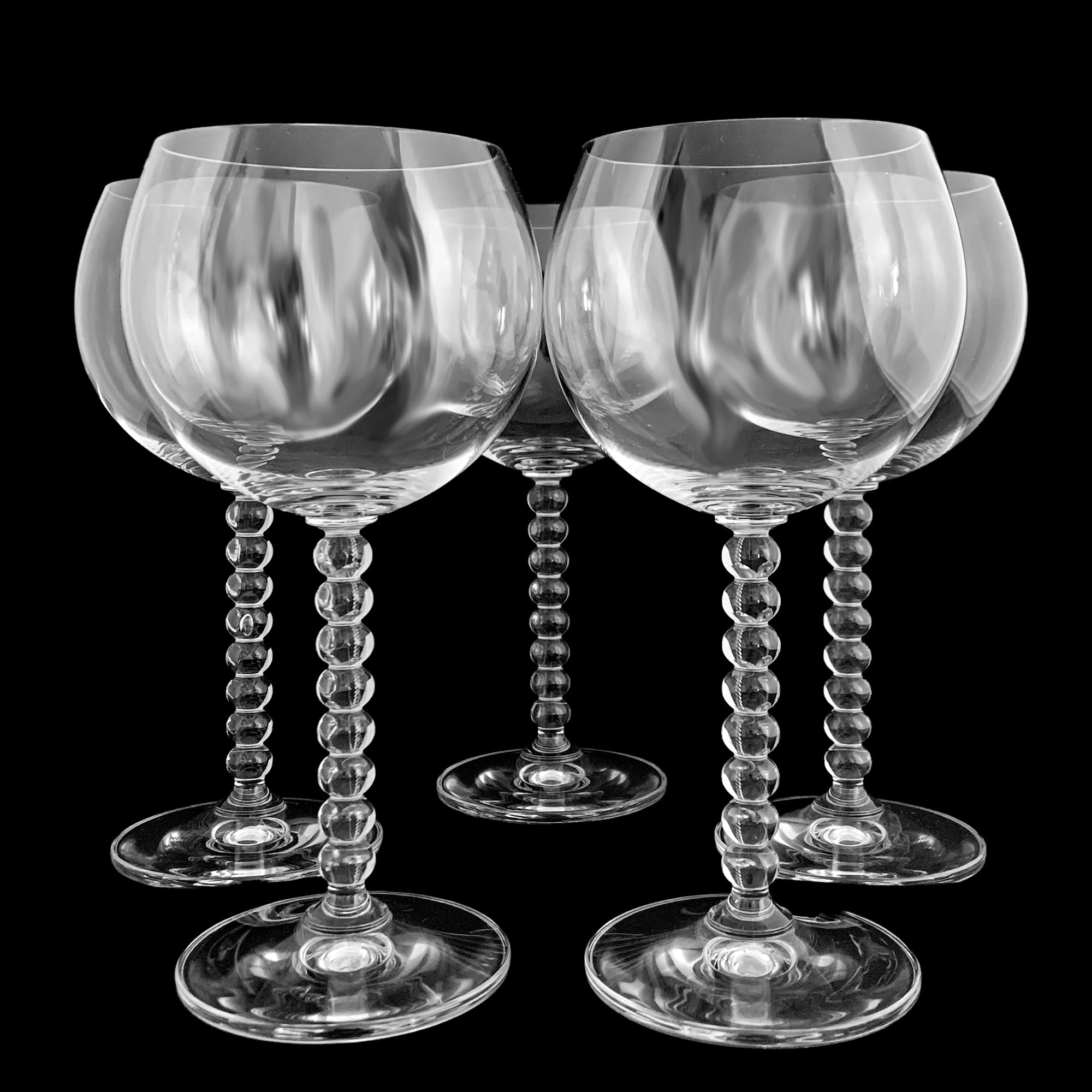 Vintage Pearls Clear Wine Glass Stacked Ball Stem, Mikasa, Japan – Jack's  Daughter of All Trades