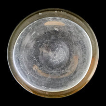 Load image into Gallery viewer, Early 20th century vintage mold blown glass pharmacist&#39;s apothecary jar with stopper. The hand written label reads Aqua Chlorof. in black ink and has a red border which is varnished. These bottles were manufactured to house chemical compounds in pharmacies...a cool piece of history!  In as found condition with age appropriate wear.  Measures 2 3/4 x 8 3/4 inches
