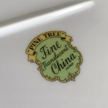 Load image into Gallery viewer, Charming vintage Pine Tree dinnerware tableware featuring pine boughs, cones and leaves in shades of green, orange and yellow with gold gilt trim. Craft by Fine Translucent China, Japan, 1960s. Oval Platter
