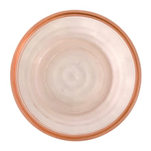 Load image into Gallery viewer, Vintage Jeannette Glass pink depression glass powder jar bottom, showing rim
