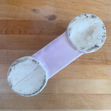 Load image into Gallery viewer, Jacks Daughter of All Trades Vintage Antique Mid-Century Kitsch Store Shop Reseller Etsy Shopify Toronto Canada Free Porch Pick Up Local Delivery Worldwide Shipping Judy Weinberg Unique Housewarming Gift Sustainable Gift Wedding Gift Home Decor Collectible Collector Gift Farmhouse Cottagecore Cottage Lodge Shabby Chic Industrial Art Deco Art Pottery matte pink Castle Gate Butterfly Line vase Nelson McCoy Pottery 1940s rare

