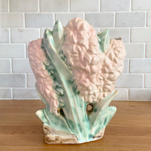 Load image into Gallery viewer, Rare vintage mid-century matte pink Hyacinth vase. Crafted by McCoy Pottery, USA, 1950. This stunning piece is must for any art pottery collector!

In excellent condition, no chips/cracks/repairs. Maker&#39;s mark.

Measures 6 1/2 x 4 x 8 inches
