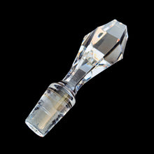 Load image into Gallery viewer, Vintage cut crystal liquor teardrop decanter featuring a pattern of pinwheels and fans. Crafted in Germany, circa 1950s. Add this eye catching crystal to your bar cart!

In excellent condition, no chips.

Measures 3 3/4 x 12 inches

Capacity 1 pint or 500ml
