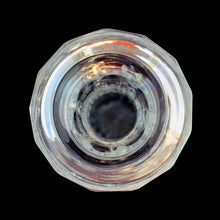 Load image into Gallery viewer, Vintage cut crystal liquor teardrop decanter featuring a pattern of pinwheels and fans. Crafted in Germany, circa 1950s. Add this eye catching crystal to your bar cart!

In excellent condition, no chips.

Measures 3 3/4 x 12 inches

Capacity 1 pint or 500ml
