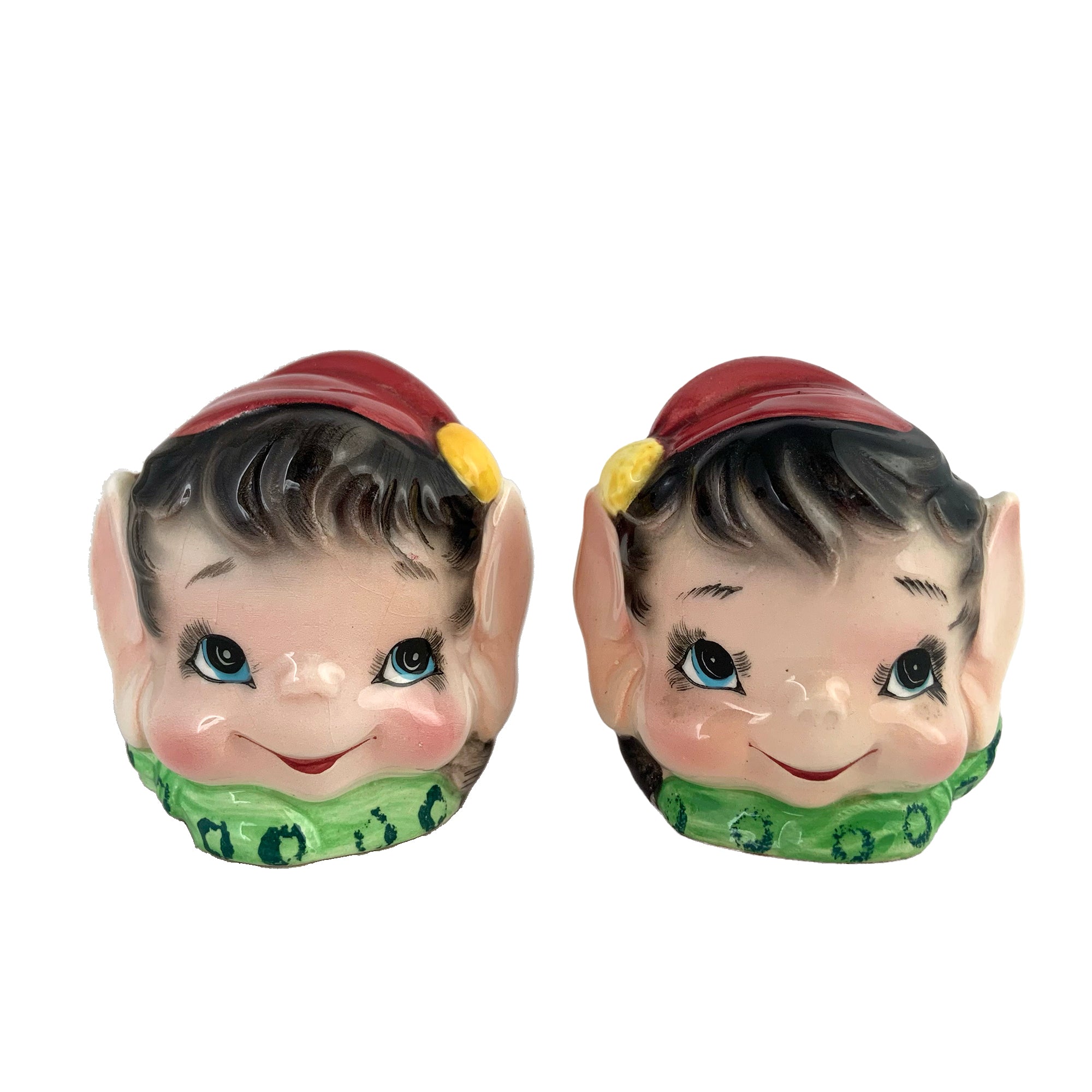 Vintage shops Pixie Elf Salt & Pepper Shakers. Collectible kitschy