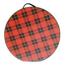 Load image into Gallery viewer, Vintage Protex Red Plaid Round Travel Case
