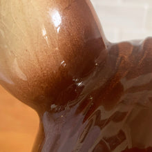 Load image into Gallery viewer, Jacks Daughter of All Trades Vintage Antique Mid-Century Kitsch Store Shop Reseller Etsy Shopify Toronto Canada Free Porch Pick Up Local Delivery Worldwide Shipping Judy Weinberg Unique Housewarming Gift Sustainable Gift Wedding Gift Home Decor Collectible Collector Gift Farmhouse Cottagecore Cottage Lodge Shabby Chic anthropomorphic ceramic brown rabbit holding cookie jar Royal Sealy 1950s  kitchen decor Easter decor
