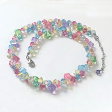 Load image into Gallery viewer, Jacks Daughter of All Trades Vintage Antique Mid-Century Kitsch Store Shop Reseller Etsy Shopify Toronto Canada Free Porch Pick Up Local Delivery Worldwide Shipping Judy Weinberg Unique Gift Sustainable Gift Wedding Jewelry Jewellery Collectible Collector Swarovski rainbow crystal choker necklace and earrings set costume jewellery jewelry womens fashion accessory
