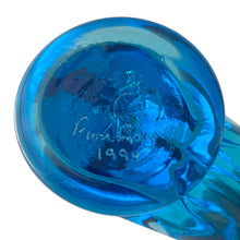 Load image into Gallery viewer, Ron Ray signature on bluebird art glass base, 1994 pontil mark, signed Terra Studios vintage collectible
