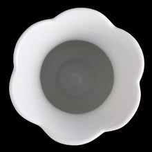 Load image into Gallery viewer, Vintage Rose white bisque flower vase, 635, featuring embossed roses and scalloped edge. Designed by M. Frey for Kaiser, Germany, 1980s. This delicate bottle shaped vase will look stunning in any setting!

In excellent condition, no chips/cracks/repairs. Maker&#39;s mark on bottom.

Measures 4 x 4 x 7 1/8 inches
