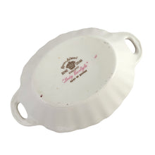 Load image into Gallery viewer, Royal Albert backstamp on Lady Carlyle sweetmeat dish showing England maker's mark from 1944-1950s era
