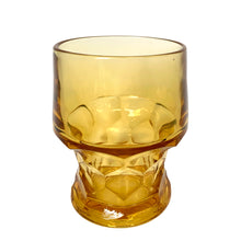 Load image into Gallery viewer, Set of 4 Vintage Amber "Georgian" 9 Ounce Flat Glass Tumbler, Continental Can Company, USA

