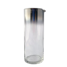 Load image into Gallery viewer, Vintage 1960s silver fade glass martini carafe by Vitreon Queen's Lusterware, mid-century modern barware
