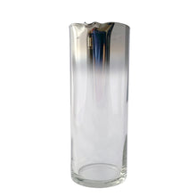 Load image into Gallery viewer, Silver ombre fade glass cocktail carafe Vitreon Queen's Lusterware, 28 oz capacity vintage barware
