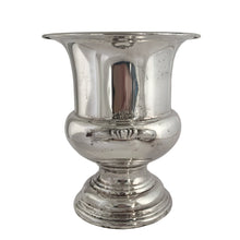 Load image into Gallery viewer, Detail of decorative side handle on vintage WM. A. Rogers silver-plated bucket
