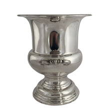 Load image into Gallery viewer, Side view of WM. A. Rogers silver-plated champagne bucket showing curved handles
