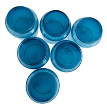 Load image into Gallery viewer, Adorn your table with this timeless set of 8 smokey blue rocks glass tumblers. Crafted by Dominion Glass, Canada, in the 1970s. These elegant glasses will add a vintage touch to any gathering. Enjoy a classic toast with a stunningly beautiful drinkware set!  In excellent condition, free from chips.  Measures 3 x 2 3/4 inches  Capacity 6 ounces
