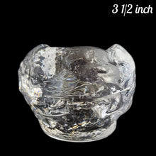Load image into Gallery viewer, Vintage clear glass snowball or glacier style candle holder #6565. Produced by LE Smith Glass in the USA, between 1970-1979. May be used with wax or battery-operated tea light. The perfect piece to add warm glowy ambience to any room! In excellent condition, free from chips/cracks.
