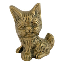 Load image into Gallery viewer, Vintage Brass Cat Figurine — 1970s Taiwan
