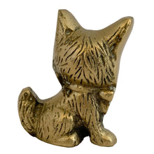 Load image into Gallery viewer, Vintage Brass Cat Figurine — 1970s Taiwan
