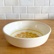 Load image into Gallery viewer, Vintage Sundance ceramic bowl features a sunny yellow graphic design. Crafted by Franciscan, England, 1972 - 1977. A lovely way to add sunshine to your tableware!  In vintage condition, free from chips.
