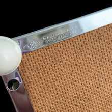 Load image into Gallery viewer, Jacks Daughter of All Trades Vintage Antique Mid-Century Kitsch Store Shop Reseller Etsy Shopify Toronto Canada Free Porch Pick Up Local Delivery Worldwide Shipping Judy Weinberg Unique Housewarming Gift Sustainable Gift Wedding Gift Home Decor Collectible Collector Gift Shabby Chic Hollywood Regency Art Deco 3-part relish tray bakelite handles feet square cut glass inserts chrome-plated spoons knife Zimco England 1950s elegant tableware barware entertaining 
