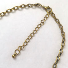 Load image into Gallery viewer, Vintage Tibetan-style bib necklace chain and lobster claw clasp detail
