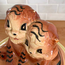 Load image into Gallery viewer, Jacks Daughter of All Trades Vintage Antique Retro Mid-Century Modern Modernist Kitsch Store Shop Reseller Etsy Shopify Toronto Canada Free Porch Pick Up Local Delivery Worldwide Shipping Judy Weinberg Unique Gift Housewarming Gift Sustainable Gift Wedding Gift Home Decor Farmhouse Cottagecore Cottage Lodge Shabby Chic Industrial Art Deco Art Pottery Circus Tiger Cubs Cookie Jar Robinson Ransbottom Roseville Ohio No 386 Collector Collectible Kitchen Decor
