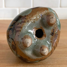 Load image into Gallery viewer, Jacks Daughter of All Trades Vintage Antique Mid-Century Kitsch Store Shop Reseller Etsy Shopify Toronto Canada Free Porch Pick Up Local Delivery Worldwide Shipping Judy Weinberg Unique Housewarming Gift Sustainable Gift Wedding Gift Home Decor Collectible Collector Gift Farmhouse Cottagecore Cottage Lodge Shabby Chic hand crafted Tonala folk art pottery owl figurine hand painted signed artist Jorge Wilmot Mexico
