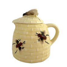 Load image into Gallery viewer, Tropic Bee Ceramic Beehive Honey Pot — Vintage Japan, 1950s–80s
