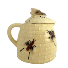 Load image into Gallery viewer, Tropic Bee Ceramic Beehive Honey Pot — Vintage Japan, 1950s–80s
