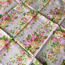 Load image into Gallery viewer, Jacks Daughter of All Trades Vintage Retro Store Shop Reseller Etsy Shopify Toronto Canada Free Porch Pick Up Local Delivery Worldwide Shipping Judy Weinberg Unique Gift Home Decor Farmhouse Cottagecore Cottage Feminine Shabby Chic Bedroom Truprest poly cotton pink yellow green floral striped pillowcase Texmade Canada 1970s crafting quilting dressmaking

