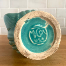 Load image into Gallery viewer, Jacks Daughter of All Trades Vintage Antique Retro Mid-Century Modern Modernist Kitsch Store Shop Reseller Etsy Shopify Toronto Canada Free Porch Pick Up Local Delivery Worldwide Shipping Judy Weinberg Unique Gift Housewarming Gift Sustainable Gift Wedding Gift Home Decor Collectible Collector Gift Farmhouse Cottagecore Cottage Lodge Shabby Chic Industrial Art Deco Turquoise Classical Urn Vase Curled Handles Art Pottery McCoy Pottery Christmas
