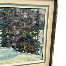 Load image into Gallery viewer, Original Oil Painting – Winter Forest Landscape by Lawrence Nickle, Framed Canadian Art
