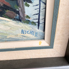 Load image into Gallery viewer, Original Oil Painting – Winter Forest Landscape by Lawrence Nickle, Framed Canadian Art
