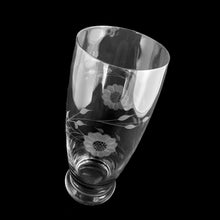 Load image into Gallery viewer, Fabulous vintage clear glass cocktail shaker cut with the classic Cornflower pattern, topped with a chrome lid. Crafted by WJ Hughes, Canada, 1960s. Add this Canadian classic to your barware collection!

In overall excellent vintage condition, no chips, minor wear.

Measures 3 1/2 x 10 1/2 inches
