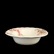 Load image into Gallery viewer, Side profile of Booths England Washington pattern oval serving bowl, 1930s, cream with floral motif
