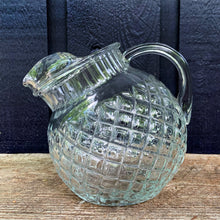 Load image into Gallery viewer, Anchor Hocking Waterford waffle pattern pitcher, 1940s tilted ball design, 42 oz
