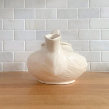 Load image into Gallery viewer, Vintage White &quot;Daisy&quot; Matte Glazed Ceramic Teapot, McCoy Pottery, USA
