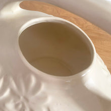 Load image into Gallery viewer, Vintage White &quot;Daisy&quot; Matte Glazed Ceramic Teapot, McCoy Pottery, USA
