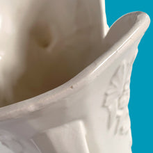 Load image into Gallery viewer, Jacks Daughter of All Trades Vintage Antique Retro Mid-Century Modern Modernist Kitsch Store Shop Reseller Etsy Shopify Toronto Canada Free Porch Pick Up Local Delivery Worldwide Shipping Judy Weinberg Unique Gift Housewarming Gift Sustainable Gift Wedding Gift Home Decor Collectible Collector Gift Farmhouse Cottage Core Shabby Chic Industrial Art Deco Art Pottery McCoy Pottery Matte White Butterfly Line Split Foot Vase
