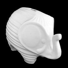 Load image into Gallery viewer, Vintage Modernist White Figural Elephant Ceramic Coin Bank, Jonathan Adler
