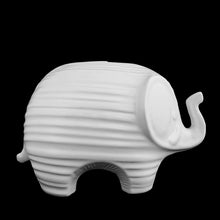 Load image into Gallery viewer, Vintage Modernist White Figural Elephant Ceramic Coin Bank, Jonathan Adler
