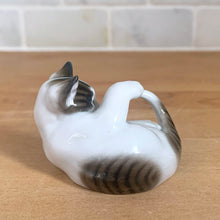 Load image into Gallery viewer, Delightful vintage playful cat porcelain figurine, style 0132 from the Classic Rose Collection. Crafted by Rosenthal, Germany. Add this sweet figurine to your collection!

In excellent condition, no chips/cracks.

Measures 2 1/4 x 2 x 1 1/2 inches
