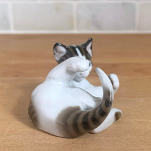 Load image into Gallery viewer, Delightful vintage playful cat porcelain figurine, style 0132 from the Classic Rose Collection. Crafted by Rosenthal, Germany. Add this sweet figurine to your collection!

In excellent condition, no chips/cracks.

Measures 2 1/4 x 2 x 1 1/2 inches
