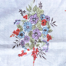 Load image into Gallery viewer, Wilendur Daisy Bouquets Vintage Tablecloth, 48" x 50"
