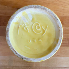 Load image into Gallery viewer, Jacks Daughter of All Trades Vintage Antique Mid-Century Kitsch Store Shop Reseller Etsy Shopify Toronto Canada Free Porch Pick Up Local Delivery Worldwide Shipping Judy Weinberg Unique Housewarming Gift Sustainable Gift Wedding Gift Home Decor Collectible Collector Gift Farmhouse Cottagecore Cottage Lodge Shabby Chic Industrial Hollywood Regency Art Deco Art Nouveau yellow basketweave ceramic art pottery planter attached underplate McCoy Pottery 1950s houseplant succulent container garden
